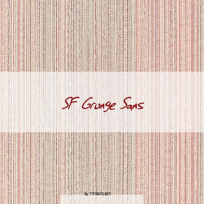 SF Grunge Sans example